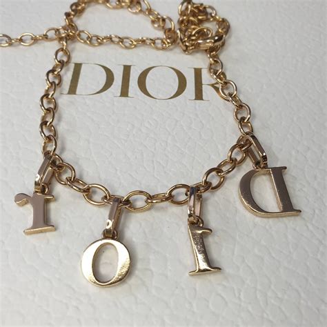 dior letters necklace value